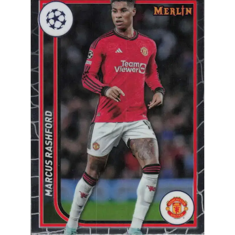 2023-24 Topps Merlin UEFA #80 Marcus Rashford EX Excellent Manchester United Soccer Card - Soccer Card Single