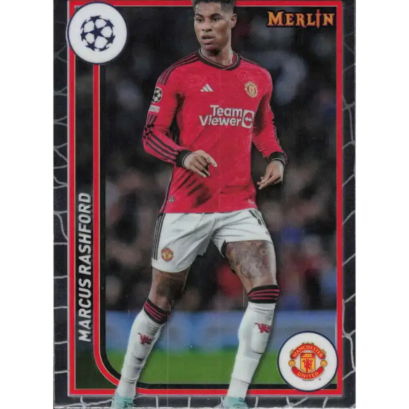 2023-24 Topps Merlin UEFA #80 Marcus Rashford EX Excellent Manchester United Soccer Card - Soccer Card Single