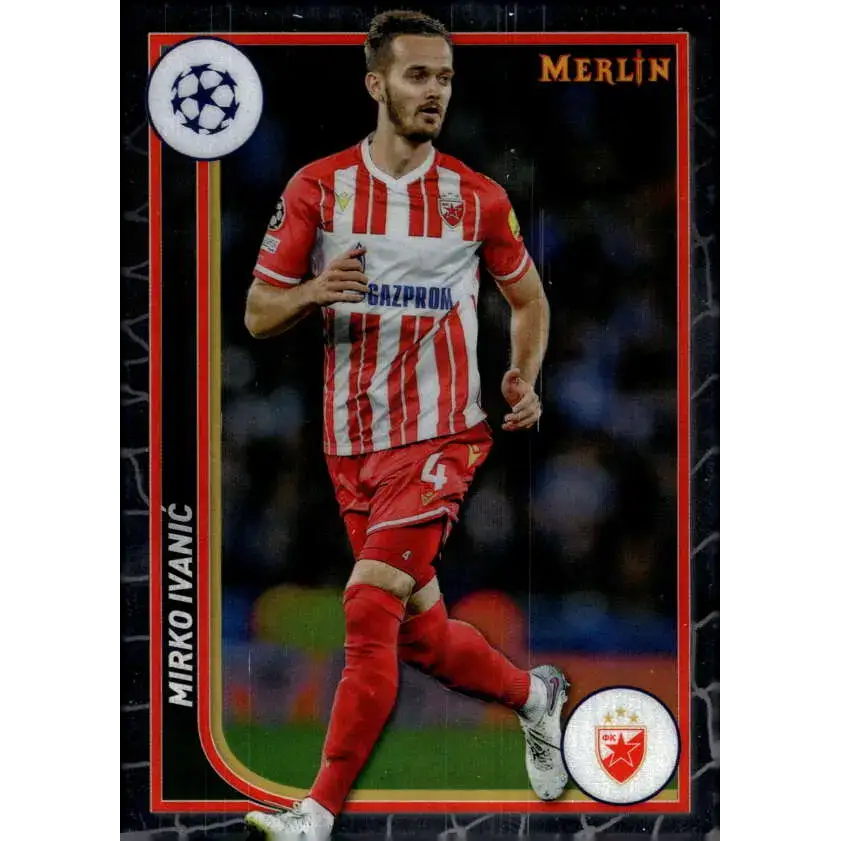 2023-24 Topps Merlin UEFA #87 Mirko Ivanic EX Excellent FK Crvena zvezda Soccer Card - Soccer Card Single