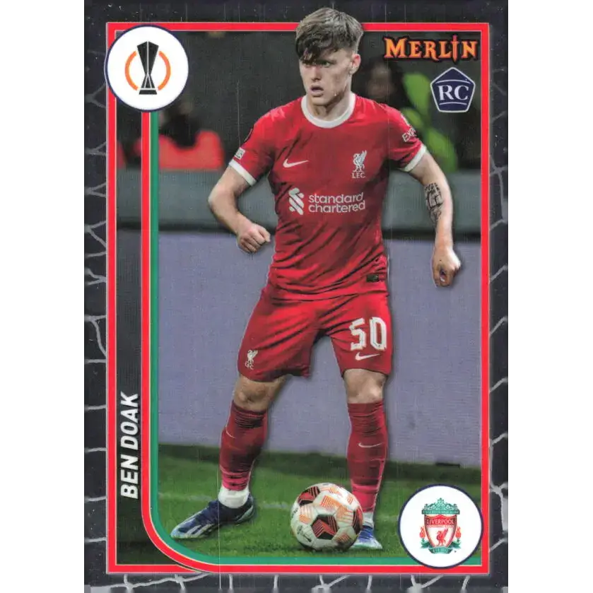 2023-24 Topps Merlin UEFA #88 Ben Doak EX Excellent RC Rookie Liverpool FC Soccer Card - Soccer Card Single