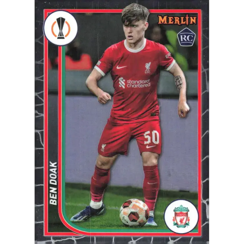 2023-24 Topps Merlin UEFA #88 Ben Doak EX Excellent RC Rookie Liverpool FC Soccer Card - Soccer Card Single