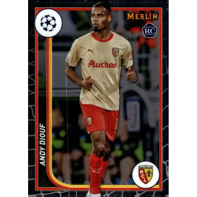 2023-24 Topps Merlin UEFA #89 Andy Diouf EX Excellent RC Rookie RC Lens Soccer Card - Soccer Card Single