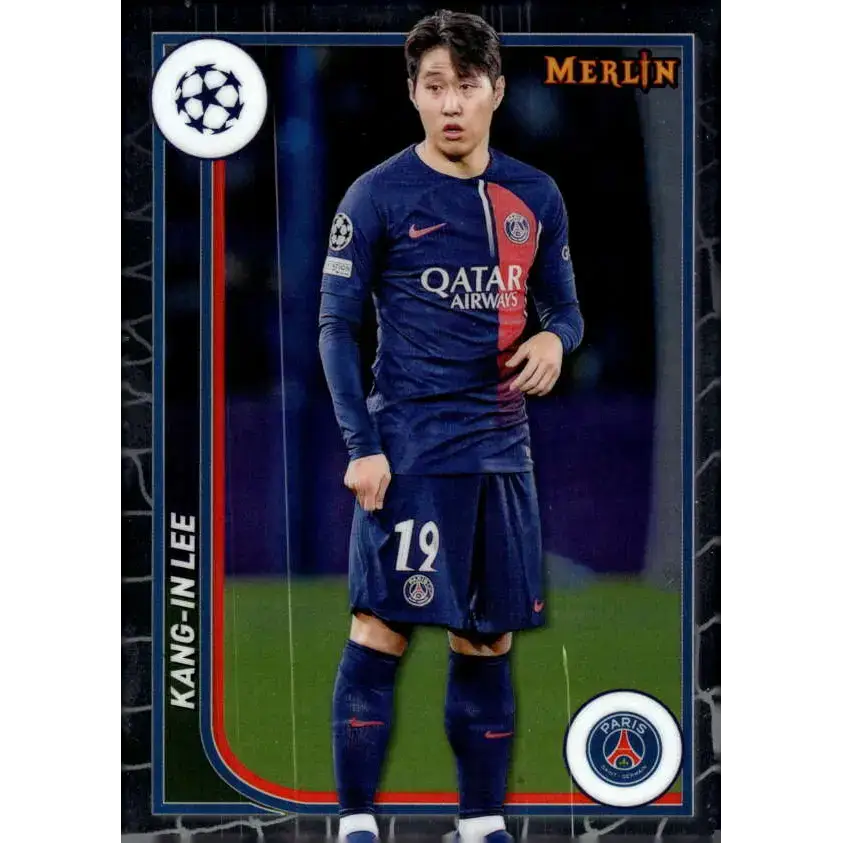 2023-24 Topps Merlin UEFA #90 Kang-in Lee EX Excellent Paris Saint-Germain Soccer Card - Soccer Card Single