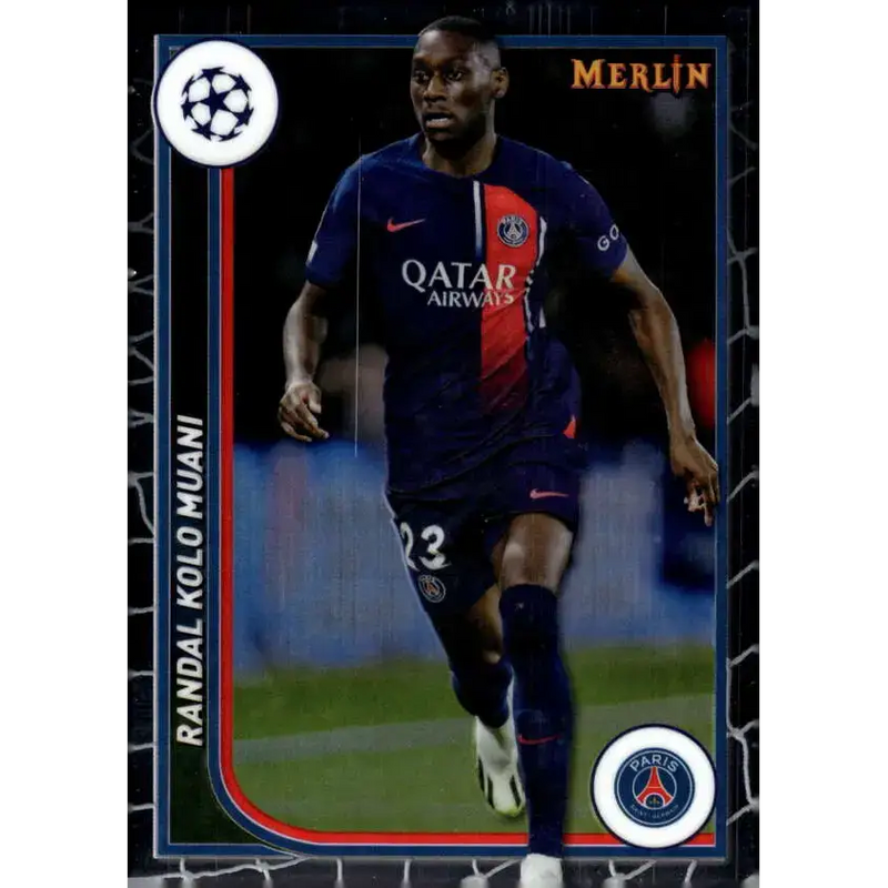 2023-24 Topps Merlin UEFA #93 Randal Kolo Muani EX Excellent Paris Saint-Germain Soccer Card