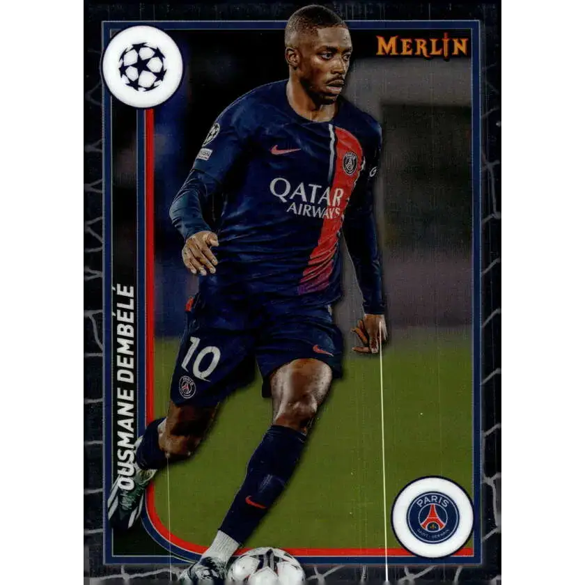 2023-24 Topps Merlin UEFA #94 Ousmane Dembele EX Excellent Paris Saint-Germain Soccer Card - Soccer Card Single