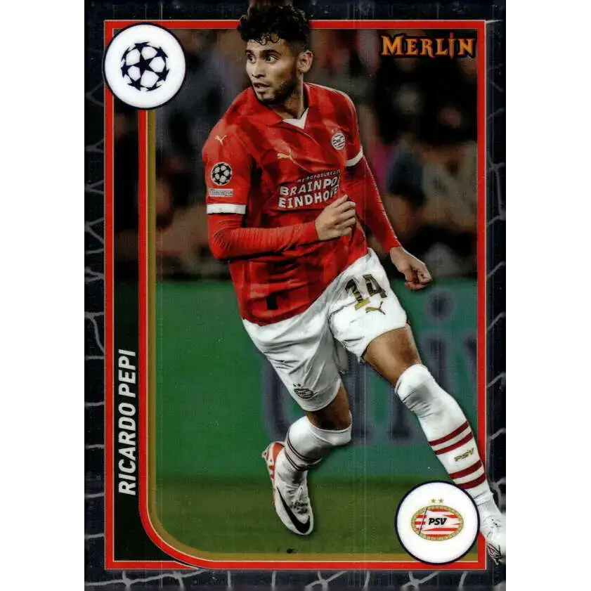 2023-24 Topps Merlin UEFA #97 Ricardo Pepi EX Excellent PSV Eindhoven Soccer Card - Soccer Card Single