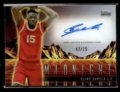 2023-24 Topps Midnight #HS-CC Clint Capela Horizon Signatures Dusk Max #/75 - Basketball Card Single