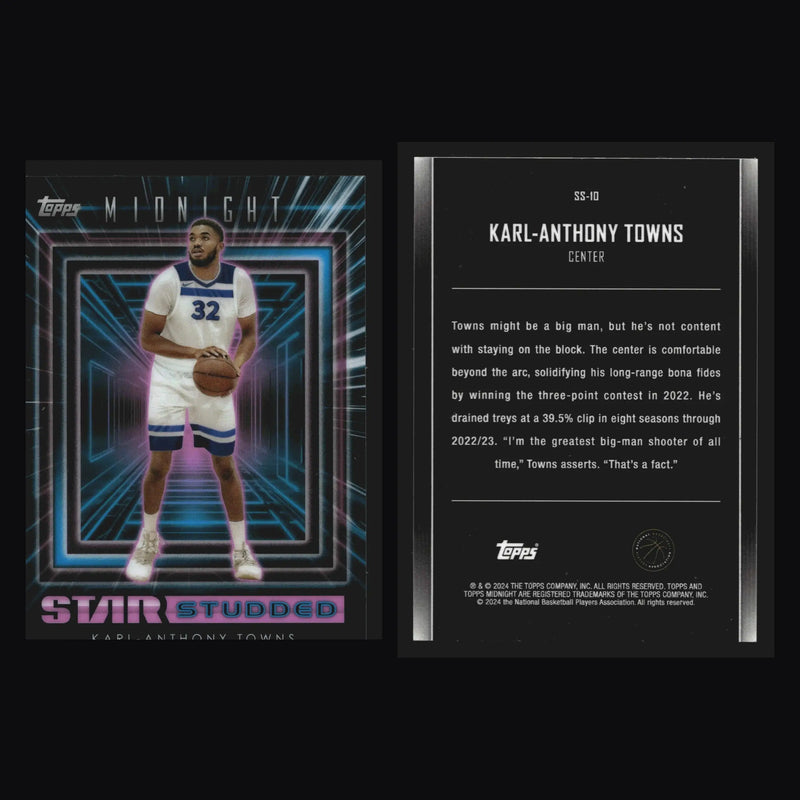 2023-24 Topps Midnight Karl-Anthony Towns #SS-10 Star Studded - Basketball Card Single
