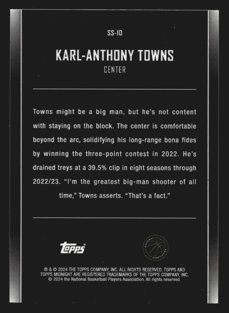 2023-24 Topps Midnight Karl-Anthony Towns #SS-10 Star Studded - Basketball Card Single
