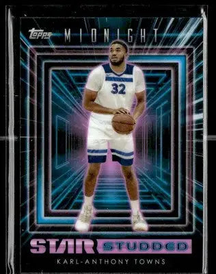 2023-24 Topps Midnight #SS-10 Karl-Anthony Towns Star Studded Timberwolves - Basketball Card Single