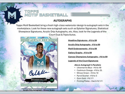 2023-24 Topps Motif Basketball Hobby Box