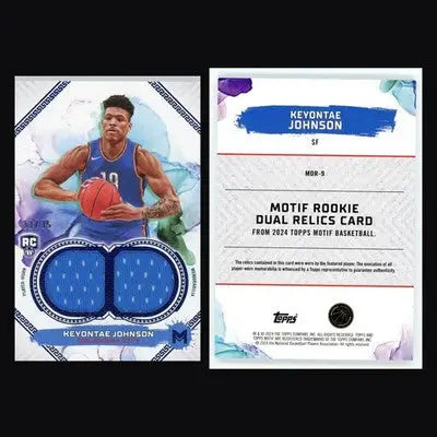 2023-24 Topps Motif Keyontae Johnson #MDR-9 Dual Relic /35 Ultramarine Blue RC - Basketball Card Single