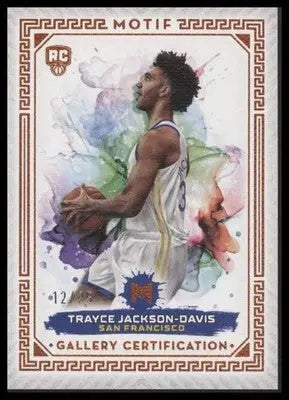 2023-24 Topps Motif Trayce Jackson-Davis #90 Cadmium Orange RC #/25 Warriors