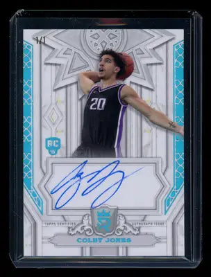 2023-24 Topps Royalty Pursuit of Greatness Colby Jones #POG-CJ 1/1 Auto RC - Basketball Card Single