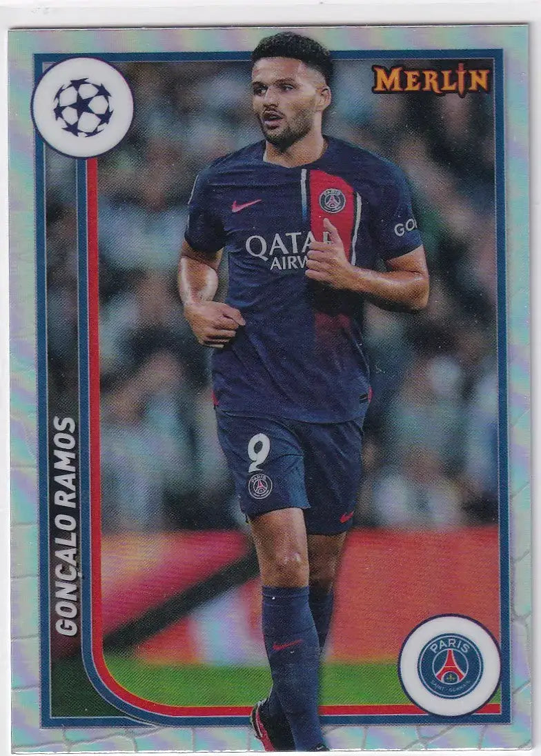 2023-24 Topps UCC Merlin Chrome Refractor #91 Gonçalo Ramos - Paris Saint-Germai