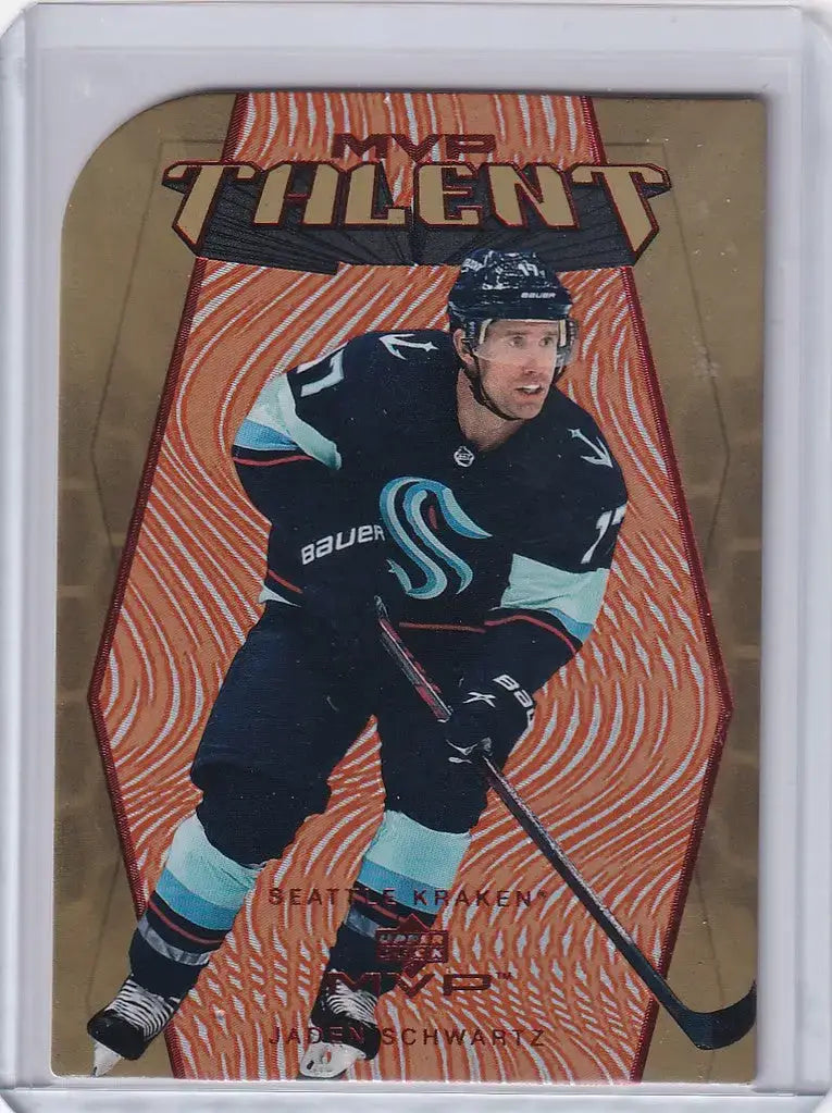 2023-24 Upper Deck 20th Anniversary Diecut MT-6 Jaden Schwartz Kraken 9/250