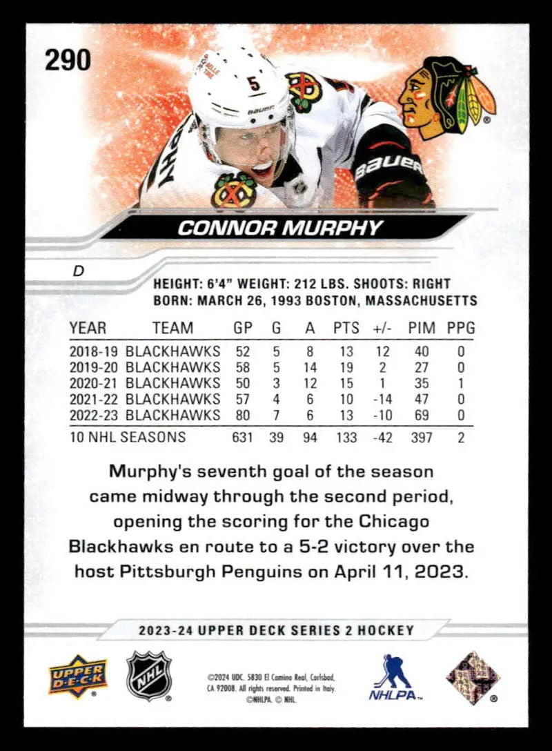 2023-24 Upper Deck #290 Connor Murphy - Hockey Card Single