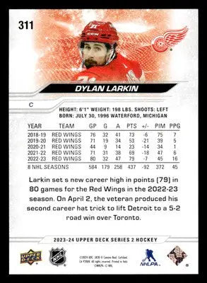 2023-24 Upper Deck #311 Dylan Larkin - Hockey Card Single