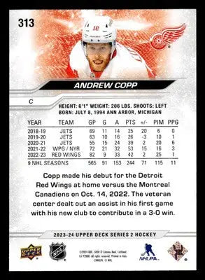 2023-24 Upper Deck #313 Andrew Copp - Hockey Card Single