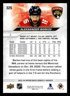 2023-24 Upper Deck #325 Aleksander Barkov - Hockey Card Single