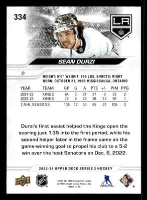 2023-24 Upper Deck #334 Sean Durzi - Hockey Card Single