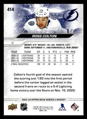 2023-24 Upper Deck #414 Ross Colton - Hockey Card Single