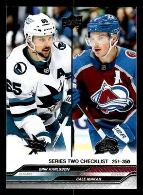 2023-24 Upper Deck #449 Erik Karlsson / Cale Makar - Hockey Card Single