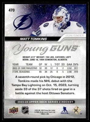 2023-24 Upper Deck #470 Matt Tomkins - Hockey Card Single