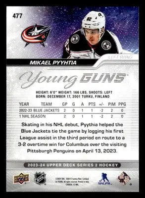 2023-24 Upper Deck #477 Mikael Pyyhtia