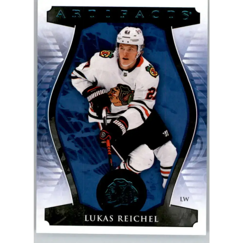 2023-24 Upper Deck Artifacts Turquoise #94 Lukas Reichel NM-MT Chicago Blackhawks Hockey Card - Hockey Card Single