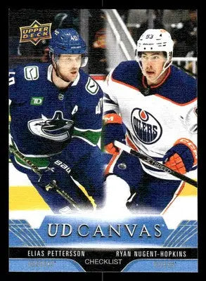 2023-24 Upper Deck #C210 Elias Pettersson / Ryan Nugent-Hopkins UD Canvas - Hockey Card Single