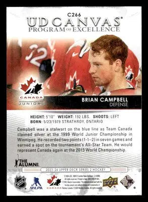 2023-24 Upper Deck #C266 Brian Campbell UD Canvas - Hockey Card Single
