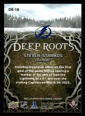 2023-24 Upper Deck #DR-18 Steven Stamkos Deep Roots - Hockey Card Single