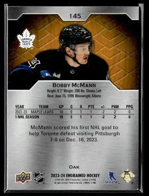 2023-24 Upper Deck Engrained #145 Bobby McMann #/399 - Hockey Card Single