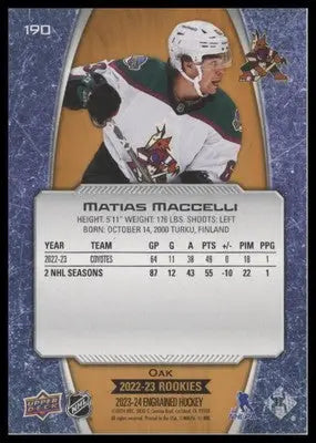 2023-24 Upper Deck Engrained #190 Matias Maccelli #/299 - Hockey Card Single
