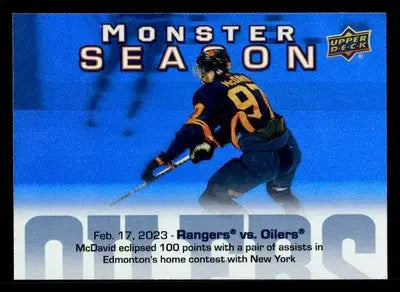 2023-24 Upper Deck #MS-56 Connor McDavid Monster Season - Hockey Card Single