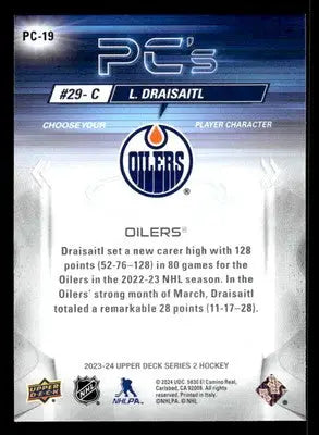 2023-24 Upper Deck #PC-19 Leon Draisaitl PC’s - Hockey Card Single