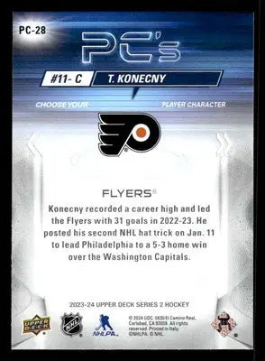 2023-24 Upper Deck #PC-28 Travis Konecny PC’s - Hockey Card Single