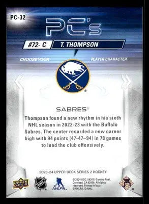 2023-24 Upper Deck #PC-32 Tage Thompson PC’s - Hockey Card Single