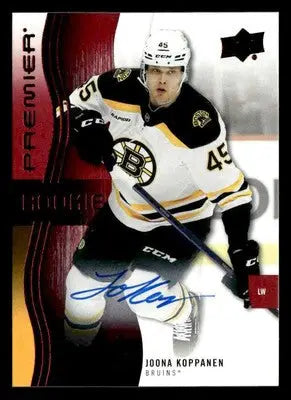 2023-24 Upper Deck Premier #108 Joona Koppanen Auto - Hockey Card Single