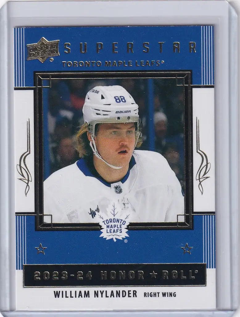 Hockey trading card of William Nylander Toronto Maple Leafs in Upper Deck Series