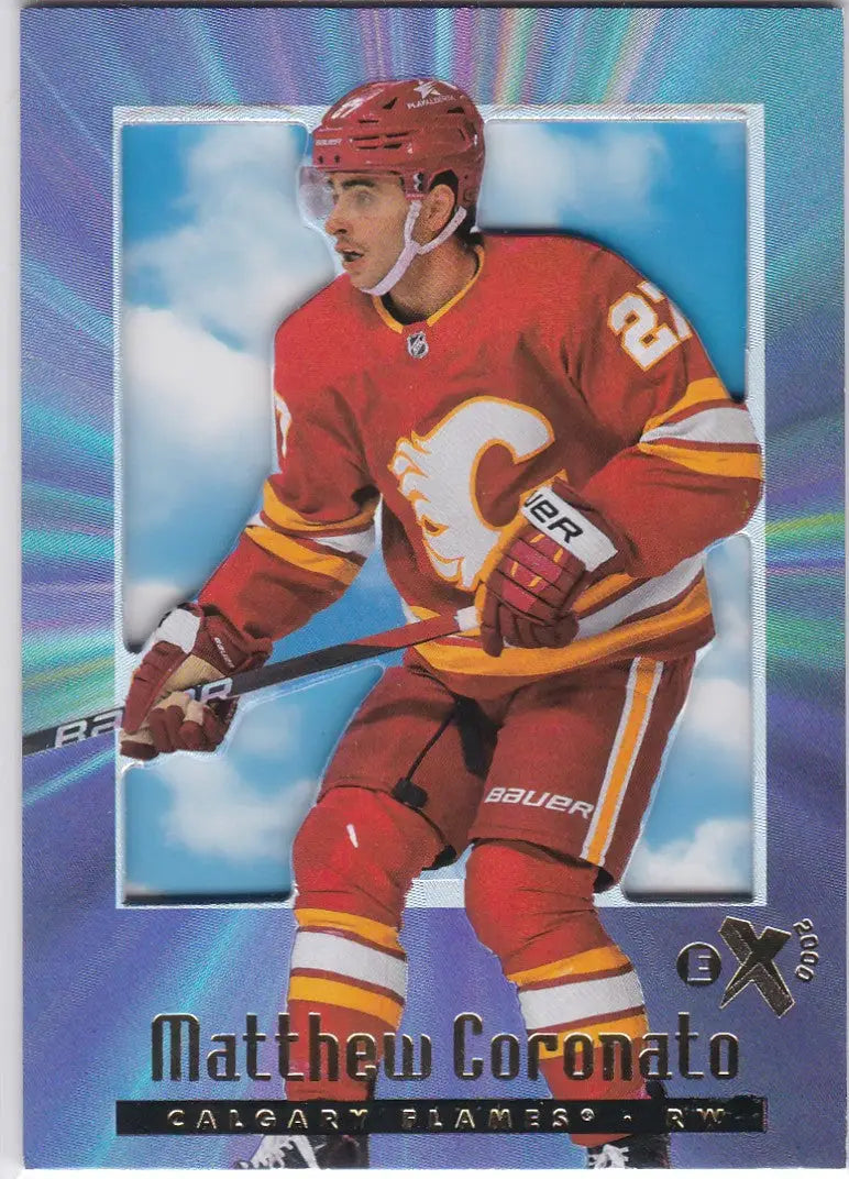 Matthew Coronato hockey card from 2023-24 Upper Deck Skybox RC Calgary Flames collection