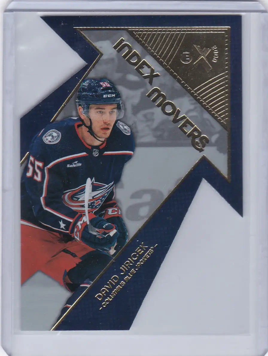 Hockey trading card featuring David Jiricek Index from Upper Deck Skybox 2023-24