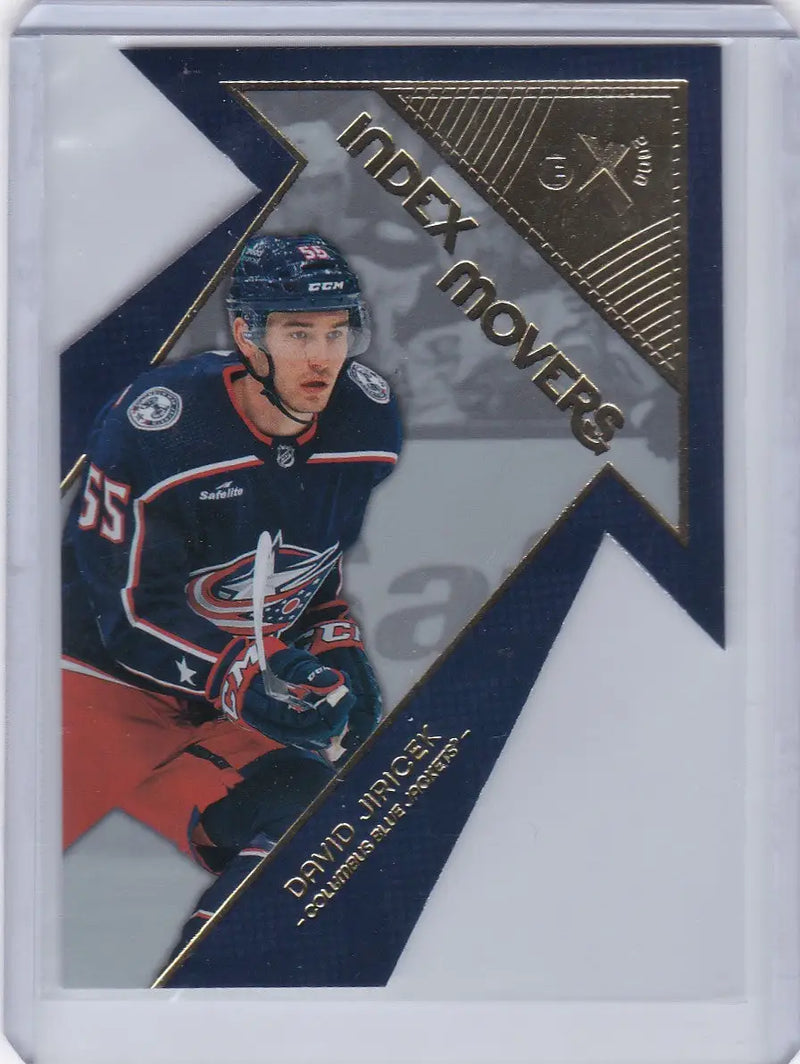 Hockey trading card featuring David Jiricek Index from Upper Deck Skybox 2023-24