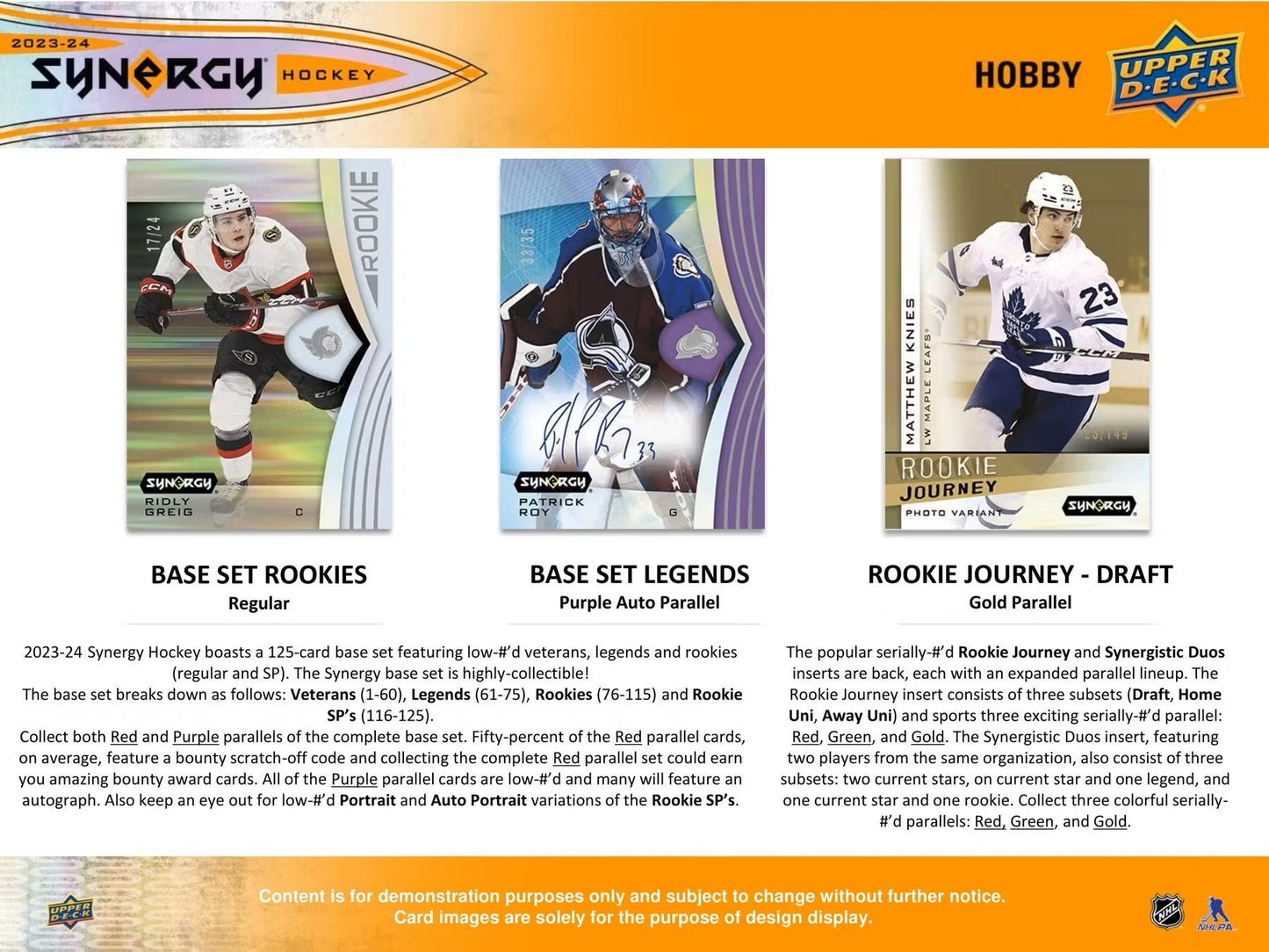 2023/24 Upper Deck Synergy Hockey Hobby Box | Columbia Sports Cards