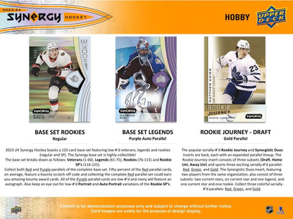 2023/24 Upper Deck Synergy Hockey Hobby Box | Columbia Sports Cards