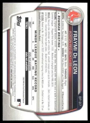 2023 Bowman 1st Fraymi De Leon #BP-97 Baseball - Baseball Card Single