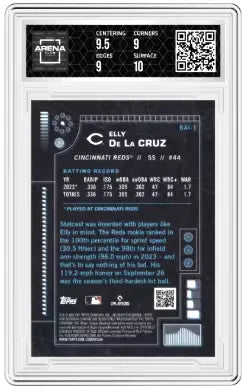 2023 Bowman AI Elly De La Cruz #BAI-1 RC Baseball Arena Club 9.5 - Baseball Card Single