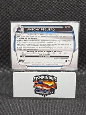 2023 Bowman #BCP-62 Antony Peguero Chrome 1st Orange Shimmer Refractor /25 - Baseball Card Single