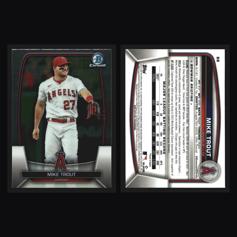 2023 Bowman Chrome #89 Mike Trout Los Angeles Angels